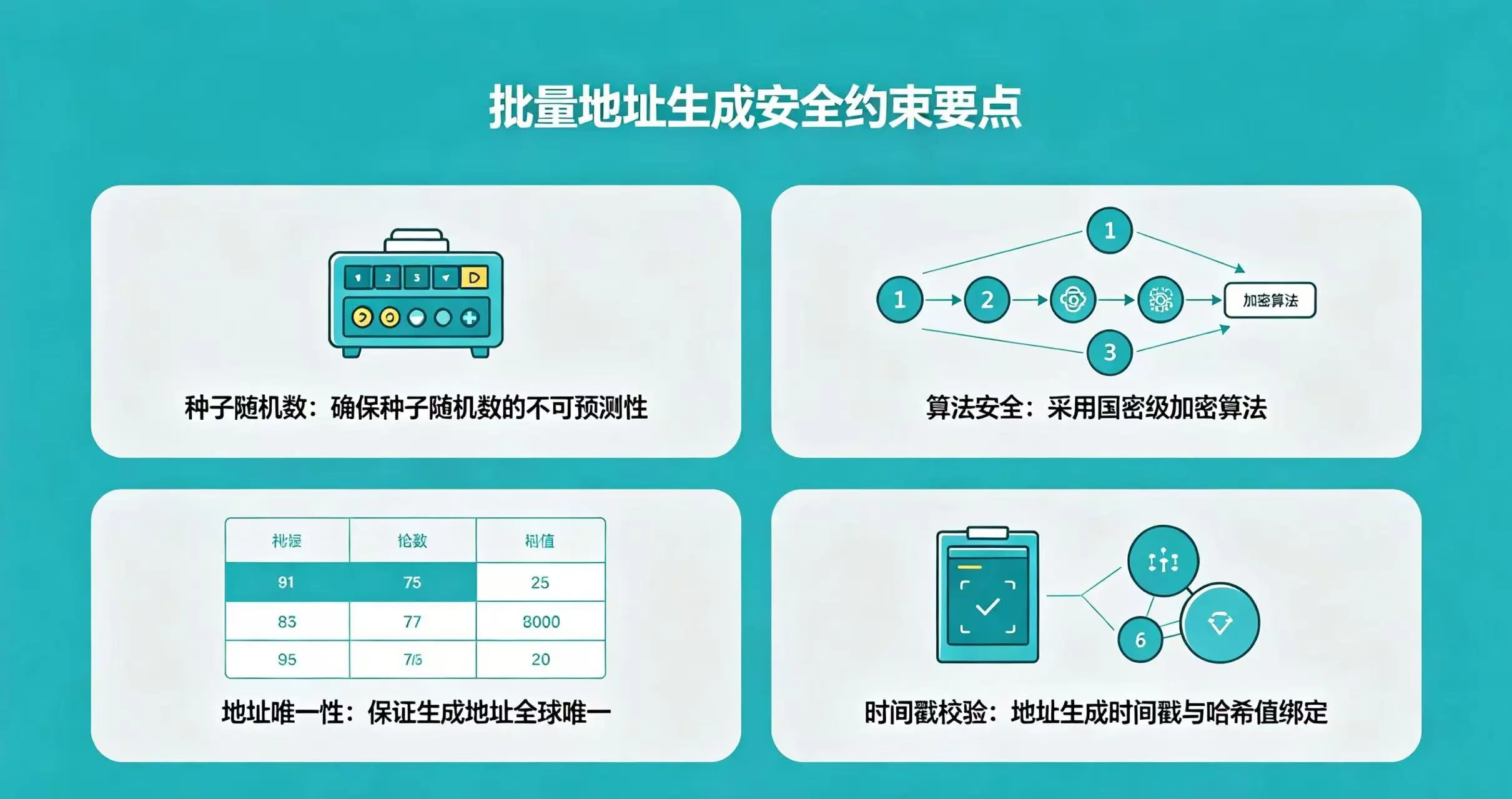 批量地址生成安全约束要点 批量地址生成安全约束要点