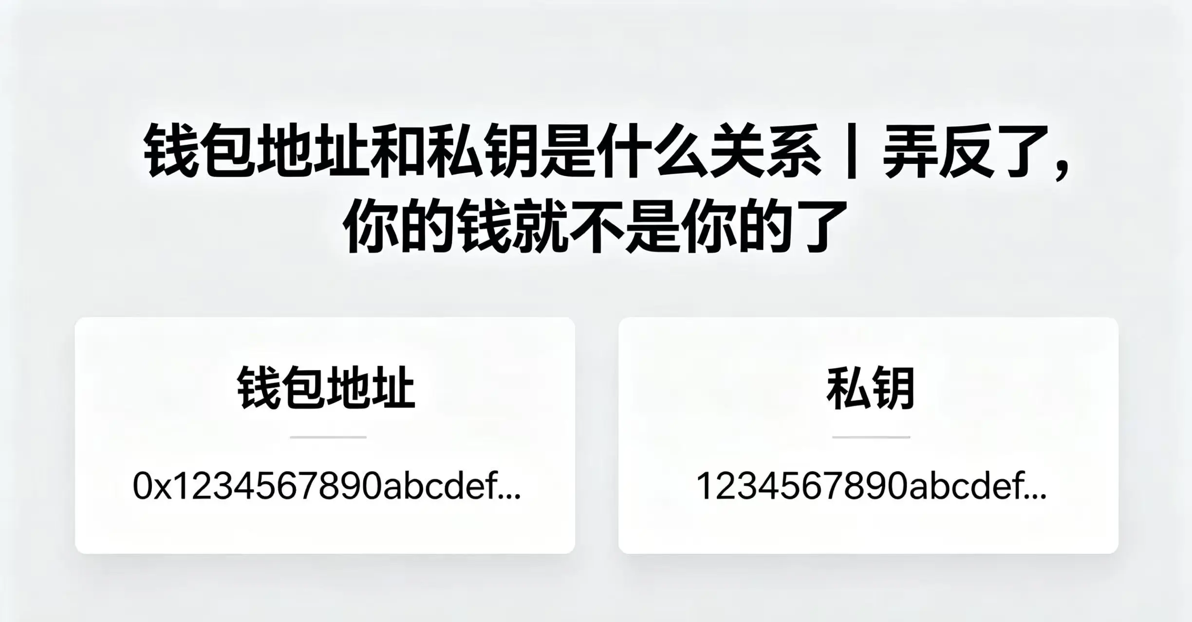 钱包地址和私钥是什么关系？弄反了，你的钱就不是你的了