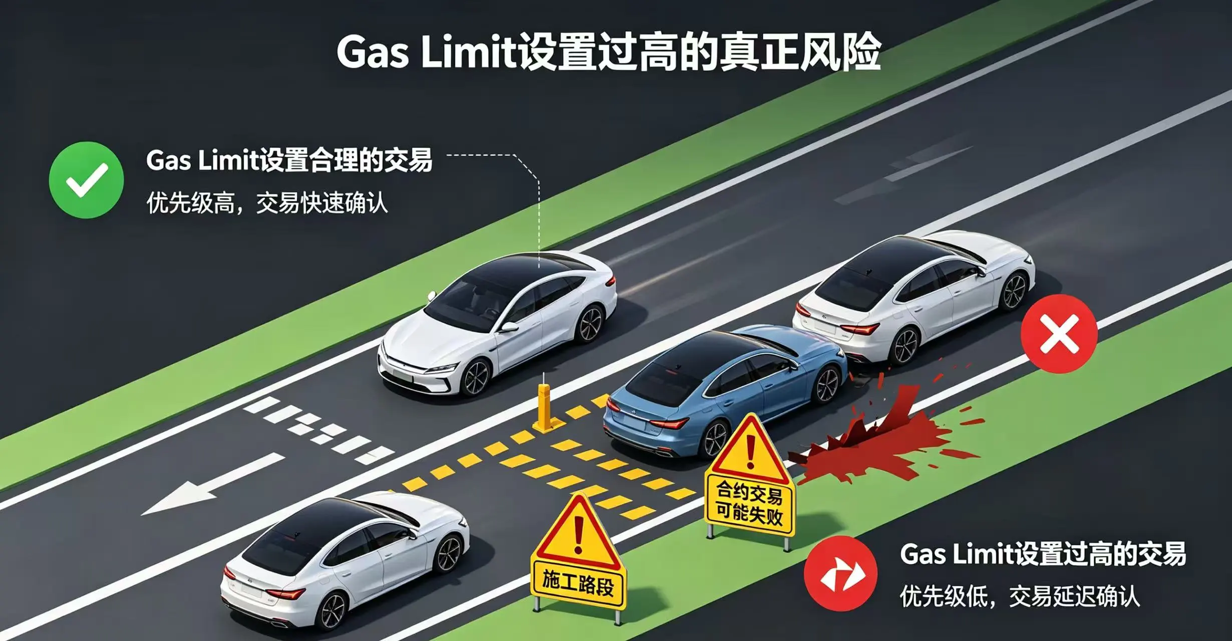 Gas Limit 设置过高风险图 Gas Limit 设置过高风险图