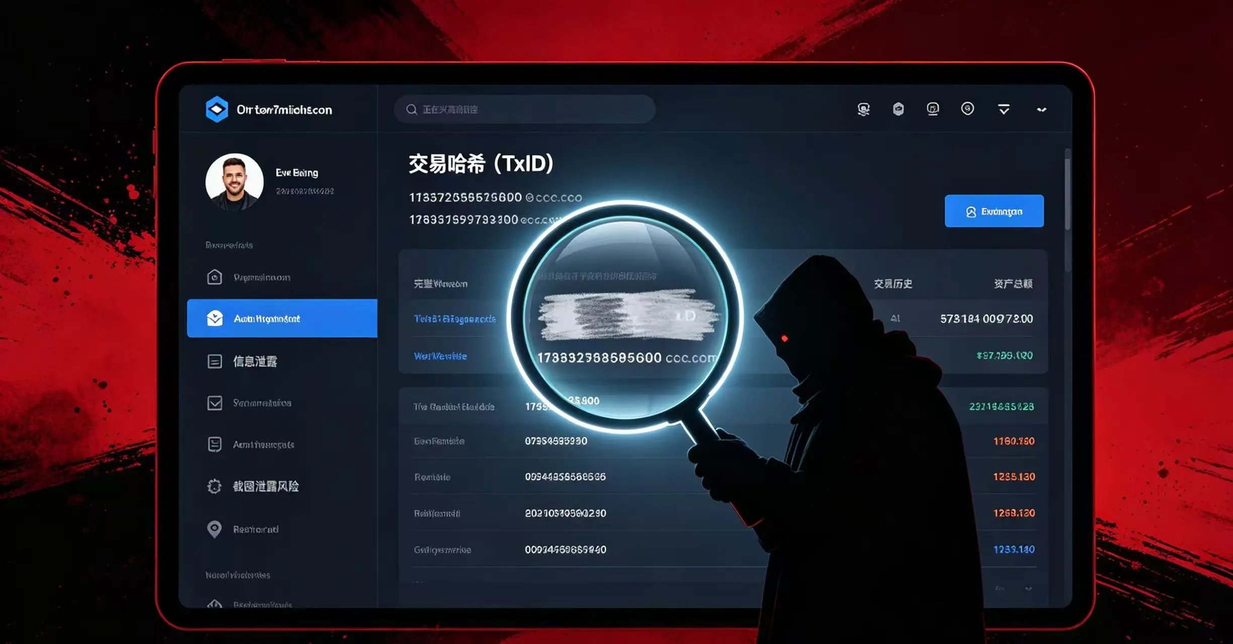 不要分享钱包的交易截图！