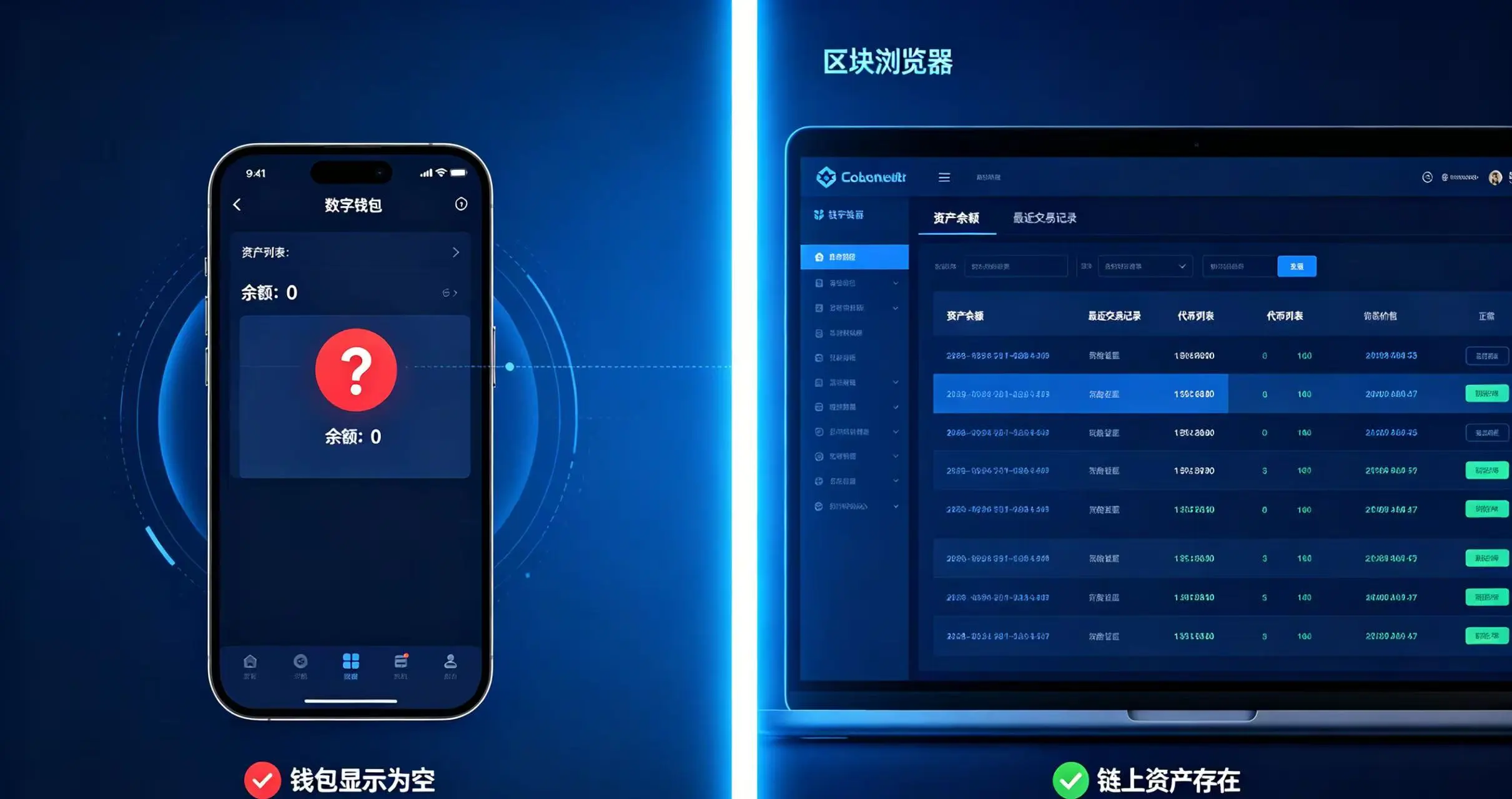 “钱包显示” 与 “链上真实状态” 的区别