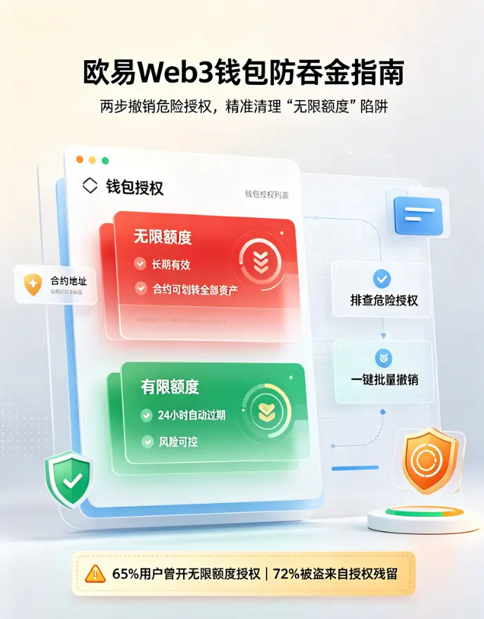 Web3钱包防吞金指南｜两步撤销危险授权，精准清理“无限额度”陷阱