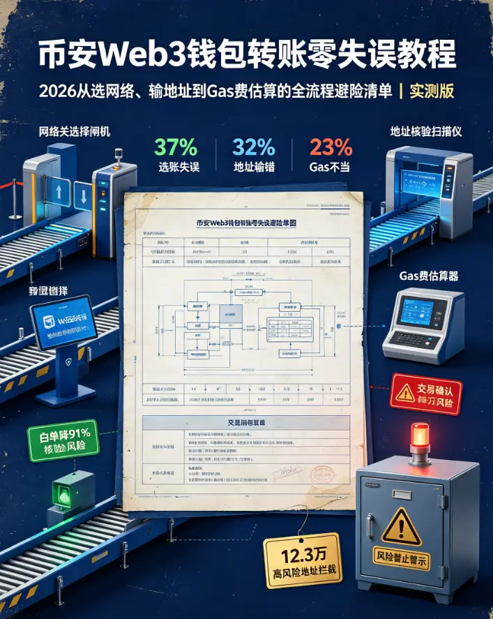 Web3钱包转账零失误教程：2026年从选网络、输地址到Gas费估算的避险清单