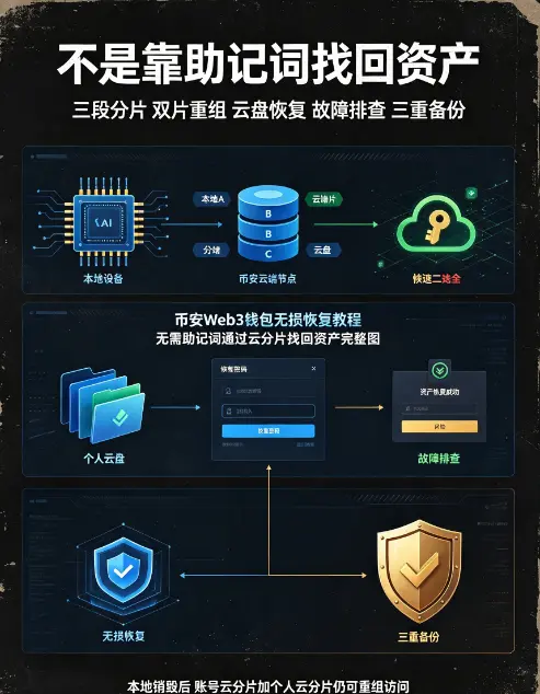 Web3钱包无损恢复教程：无需助记词通过云分片找回资产完整流程