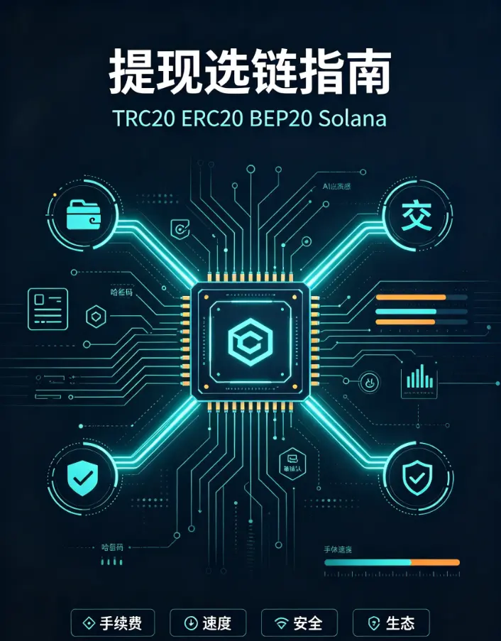 TRC20、ERC20、BEP20还是Solana？一张图看懂从交易所提现到Web3钱包该选哪条链