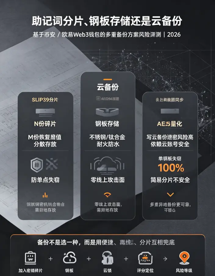 助记词分片、钢板存储还是云备份？基于Web3 钱包的多重备份方案风险评测