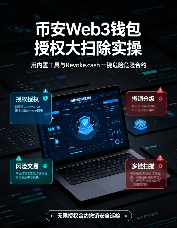 比安Web3钱包授权大扫除实操：用内置工具与Revoke.cash一键解除危险合约，别让无限授权变成“搬空”后门