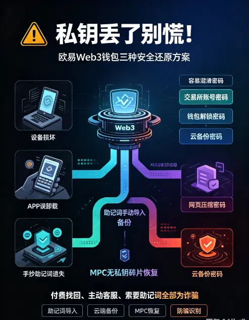 私钥丢了别慌！欧亿Web3钱包助记词与云端恢复的3种安全还原方案